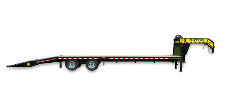 Gooseneck Flat Bed Equipment Trailer | 20 Foot + 5 Foot Flat Bed Gooseneck Equipment Trailer For Sale   Davidson County, Tennessee